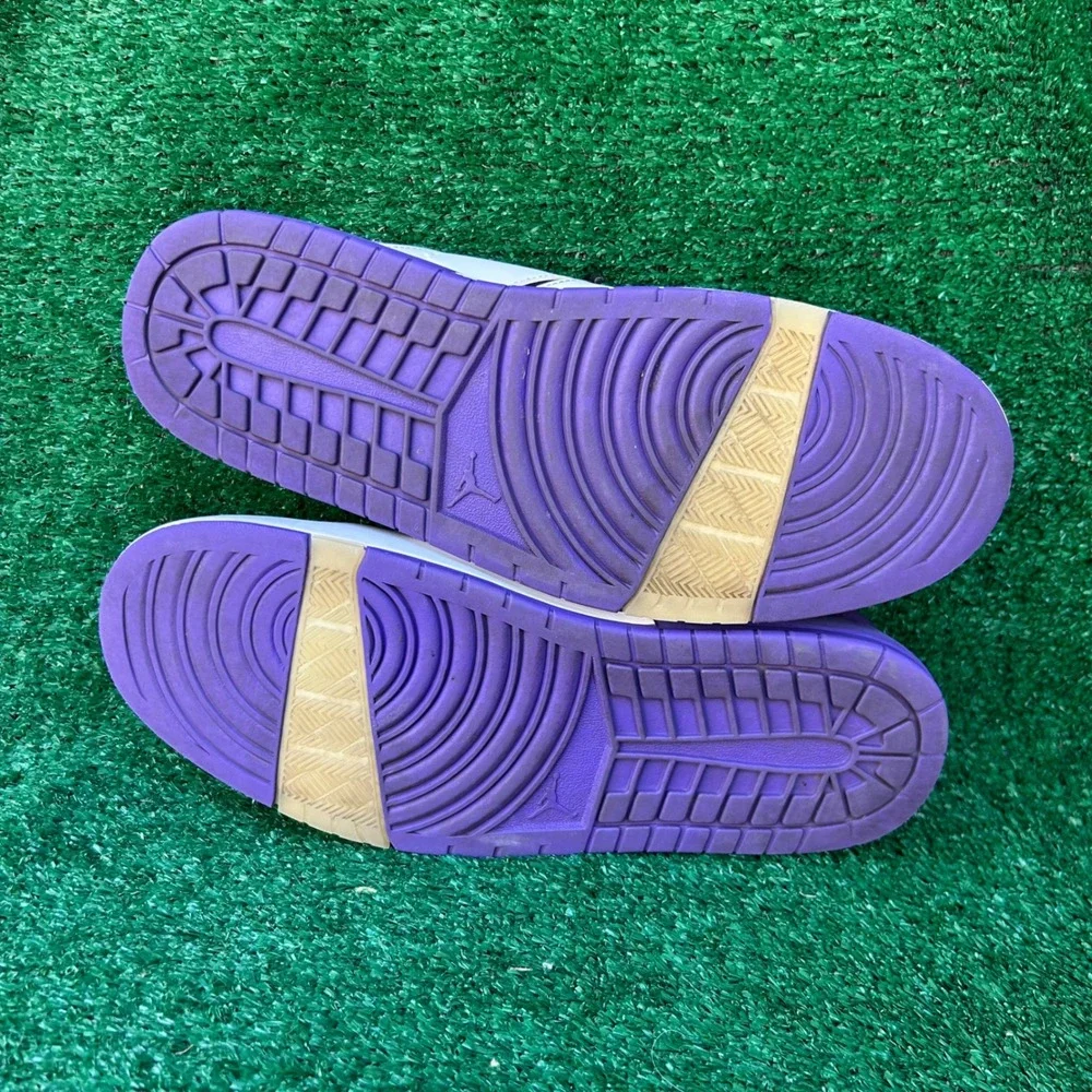 Jordan Nu Retro 1 Low Court Purple Black White DV5141-105 Mens Size 10